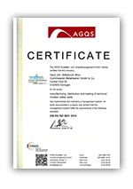 Zertifikat DIN EN ISO 9001:2015 Wico Technische Gummiteile (Englisch)